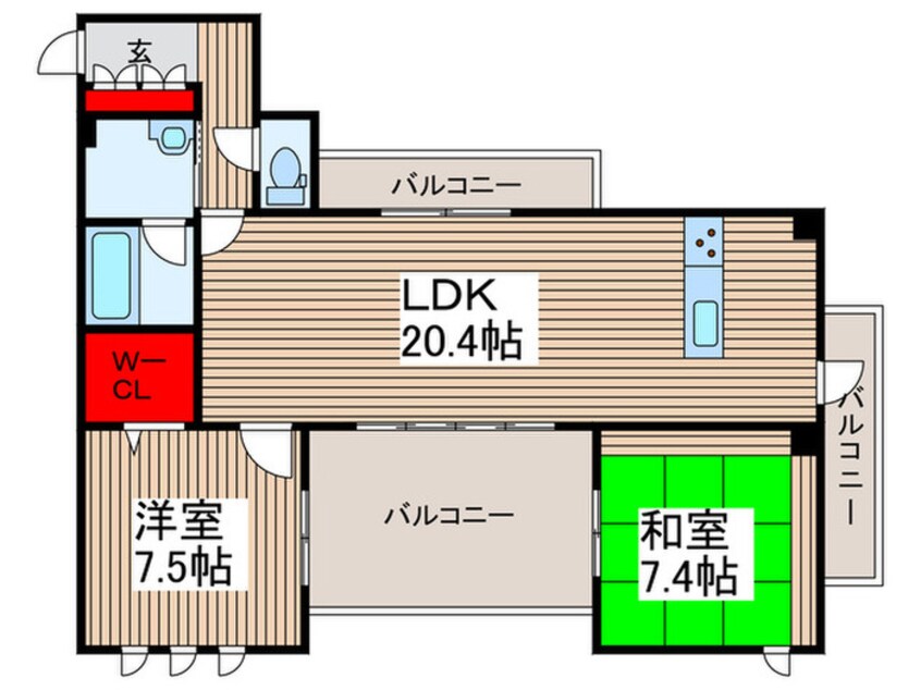 間取図 ロワイヤルフレーズ武蔵野