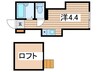 プライムテラス南林間Ⅱ 1Rの間取り