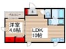 Ｗｏｏｄｉｏｎ.Ｒ 1LDKの間取り