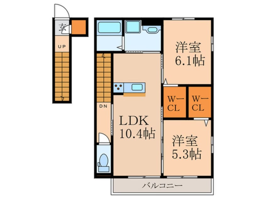 間取図 アゼリア上鷺　Ｆ