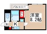 ミリアビタNO.7 1Kの間取り