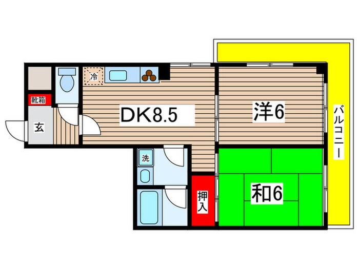 間取り図 ユーコート稲田堤