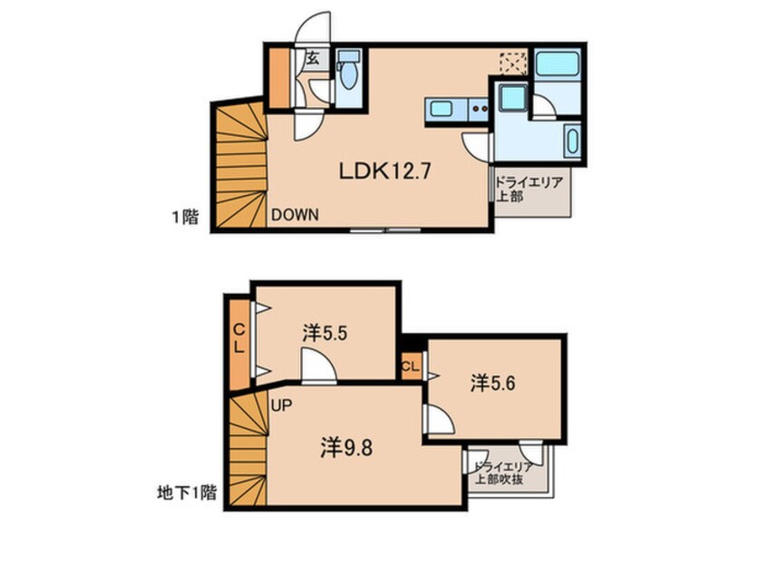 間取図 LiveFlat戸越