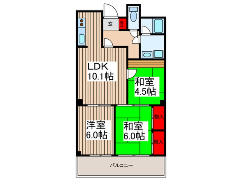 間取図 プリンシパル浦和