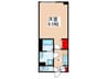 コーラルテラス南砂 1Kの間取り