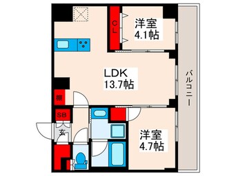 間取図 リテラス日暮里