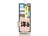 オアーゼＫ 1Kの間取り