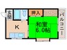 エクセル東金町 1Kの間取り