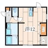 柚子椿 1Rの間取り