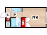 ポイントリューズ 1Kの間取り