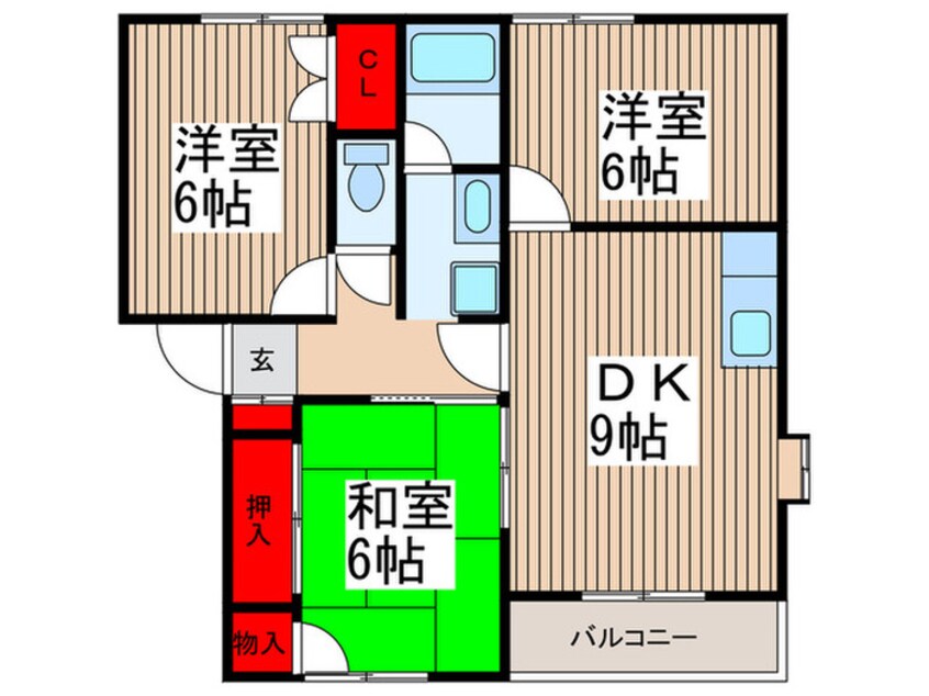 間取図 チェリーハイツD