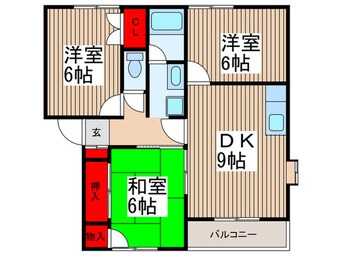 間取図 チェリーハイツD