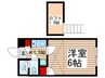 パインハイツⅡ 1Kの間取り