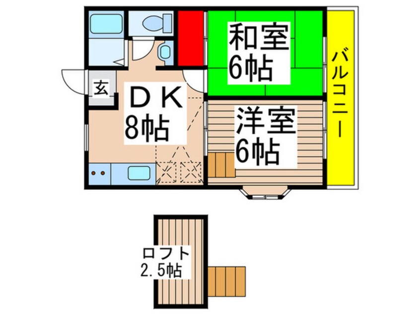 間取図 ハイツエノサワＡ棟