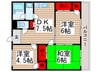 壱番館 3DKの間取り