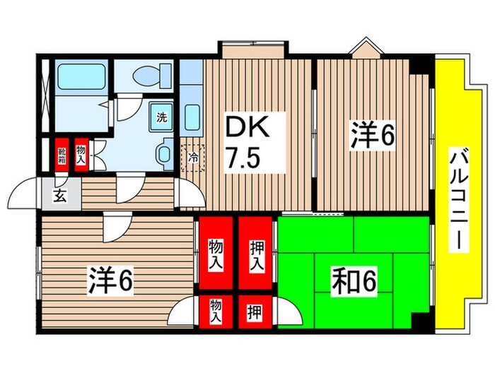 間取り図 メゾンボ－プワ－ル