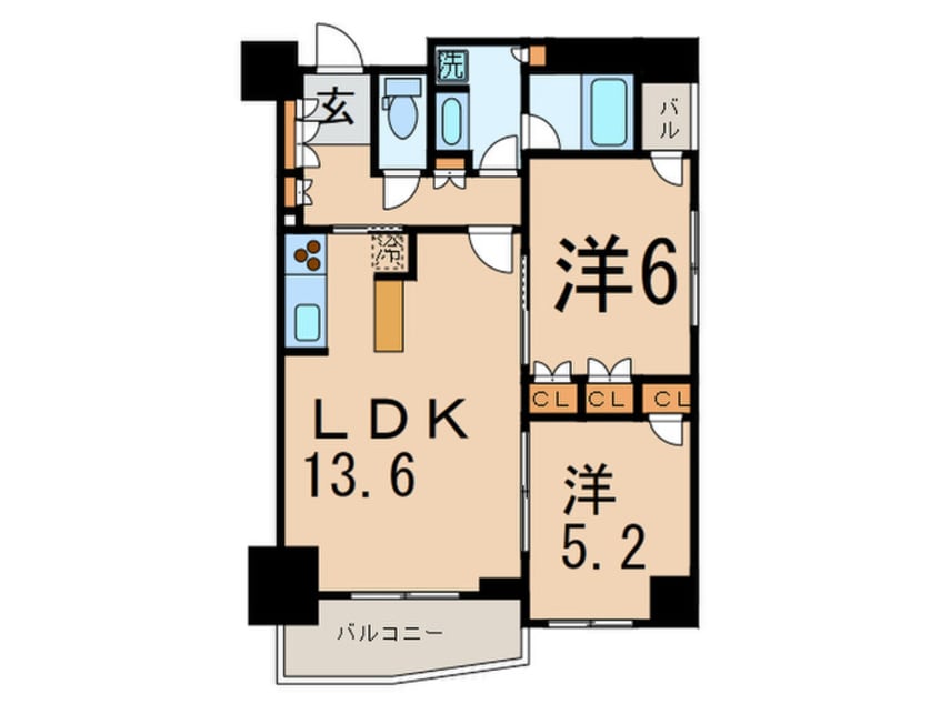 間取図 LaSante五反田