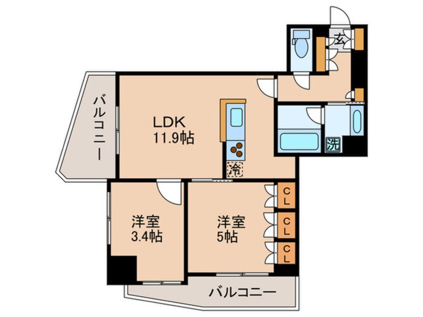 間取図 LaSante五反田