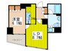 パ－クキュ－ブ八丁堀 1LDKの間取り