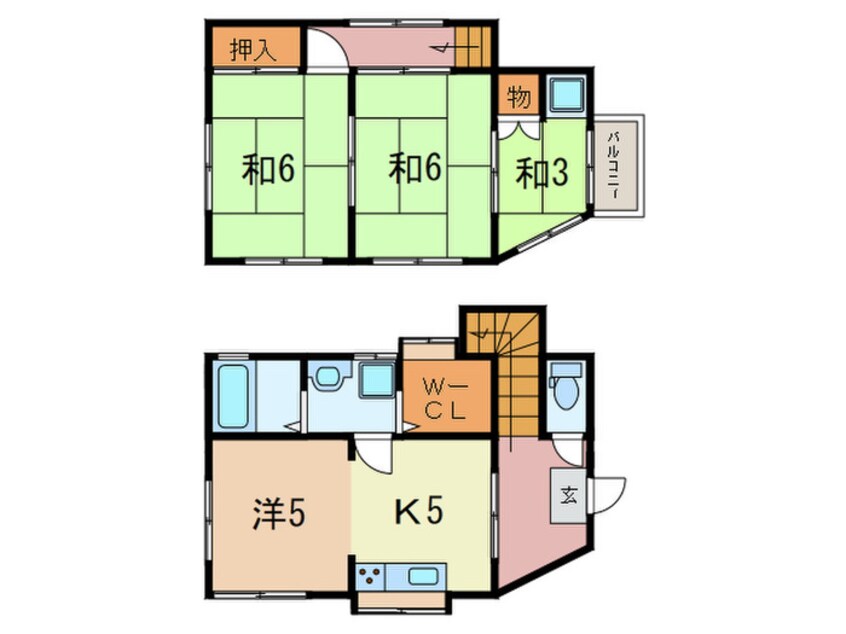 間取図 豊島三丁目貸家