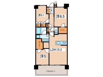 間取図 ｻﾞ･ｹﾝｼﾞﾝﾄﾝ･ﾚｼﾞﾃﾞﾝｽ横濱片倉