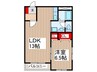 狭山ヴィラマンション 1LDKの間取り