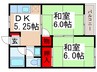 アネックス 2DKの間取り