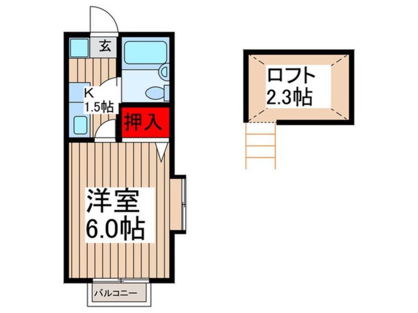 間取図 コ－ポ花岡