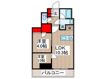 間取図 クレヴィアリグゼ日暮里根岸