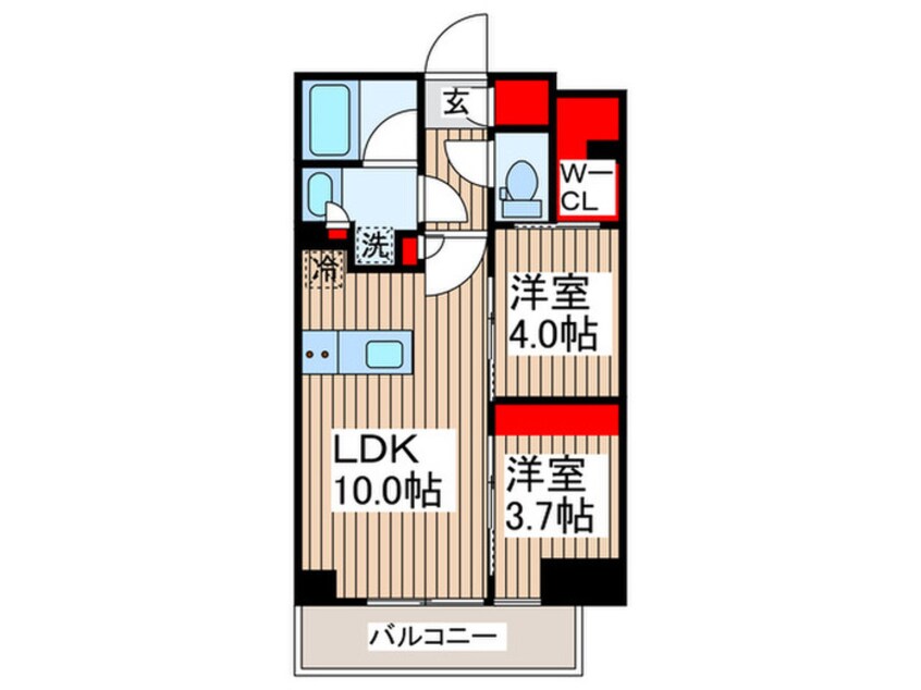 間取図 クレヴィアリグゼ日暮里根岸