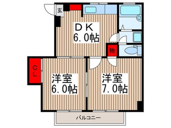 間取図 リバ－サイドメゾンＡ
