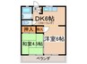 多摩川コーポ 2DKの間取り