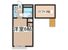 シャンブルドットつつじヶ丘 1Rの間取り