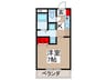 プレステージア伊奈 1Kの間取り