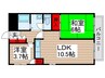 コ－シン松戸マンション(411) 2LDKの間取り