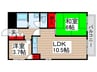 コ－シン松戸マンション(411) 2LDKの間取り
