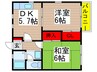 ハイム遠山 2DKの間取り