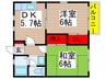 ハイム遠山 2DKの間取り