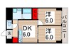 日興パレス西新井 2DKの間取り