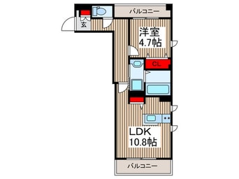 間取図 Cotton　Lights　Kawagoe