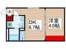 シエスタ清澄白河 1DKの間取り