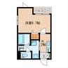サザンフロント新富町 1Kの間取り