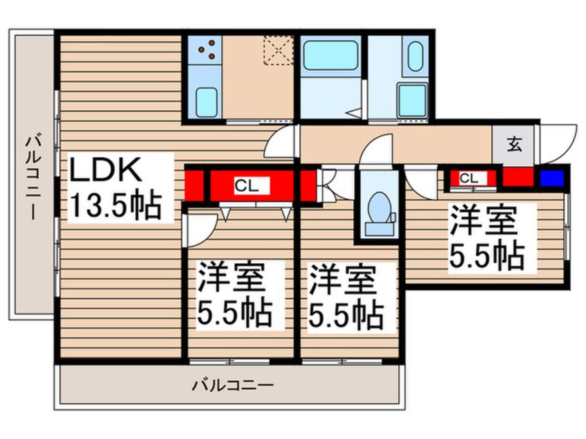 間取図 セレーノ彩都Ⅳ