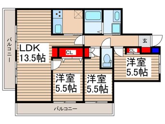 間取図 セレーノ彩都Ⅳ