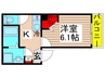 KLEIS青井 1Kの間取り