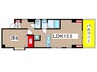 フラワーマンション 1LDKの間取り