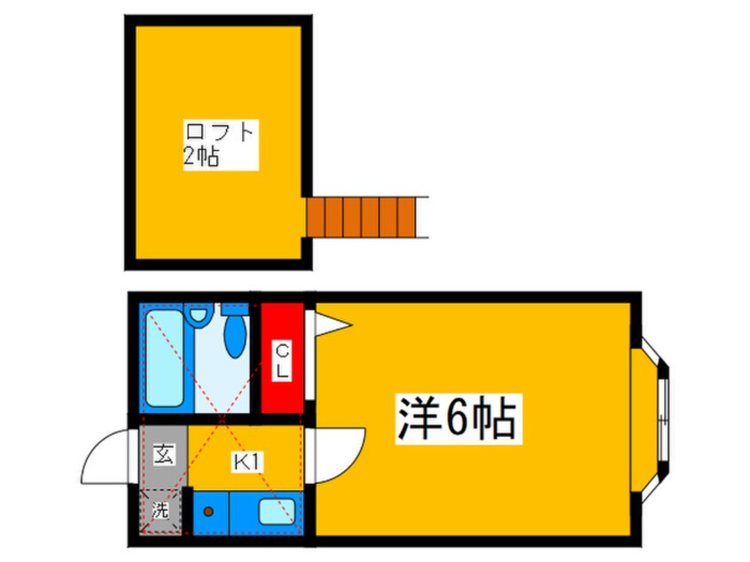 間取図 ローズアパートQ64