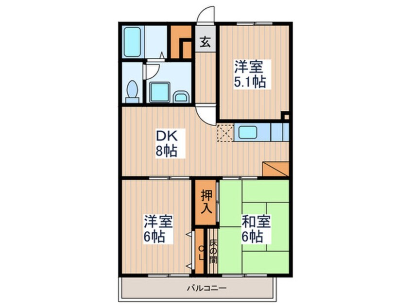 間取図 第二ゼルコバマンション