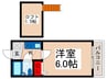 ローズアパートR1 1Kの間取り