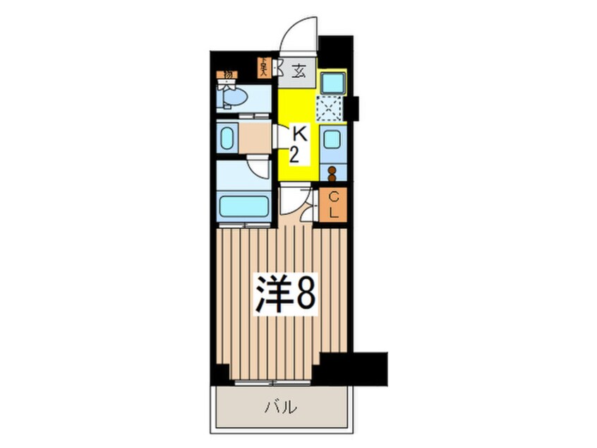 間取図 パ－クハビオ人形町